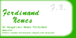 ferdinand nemes business card