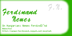 ferdinand nemes business card